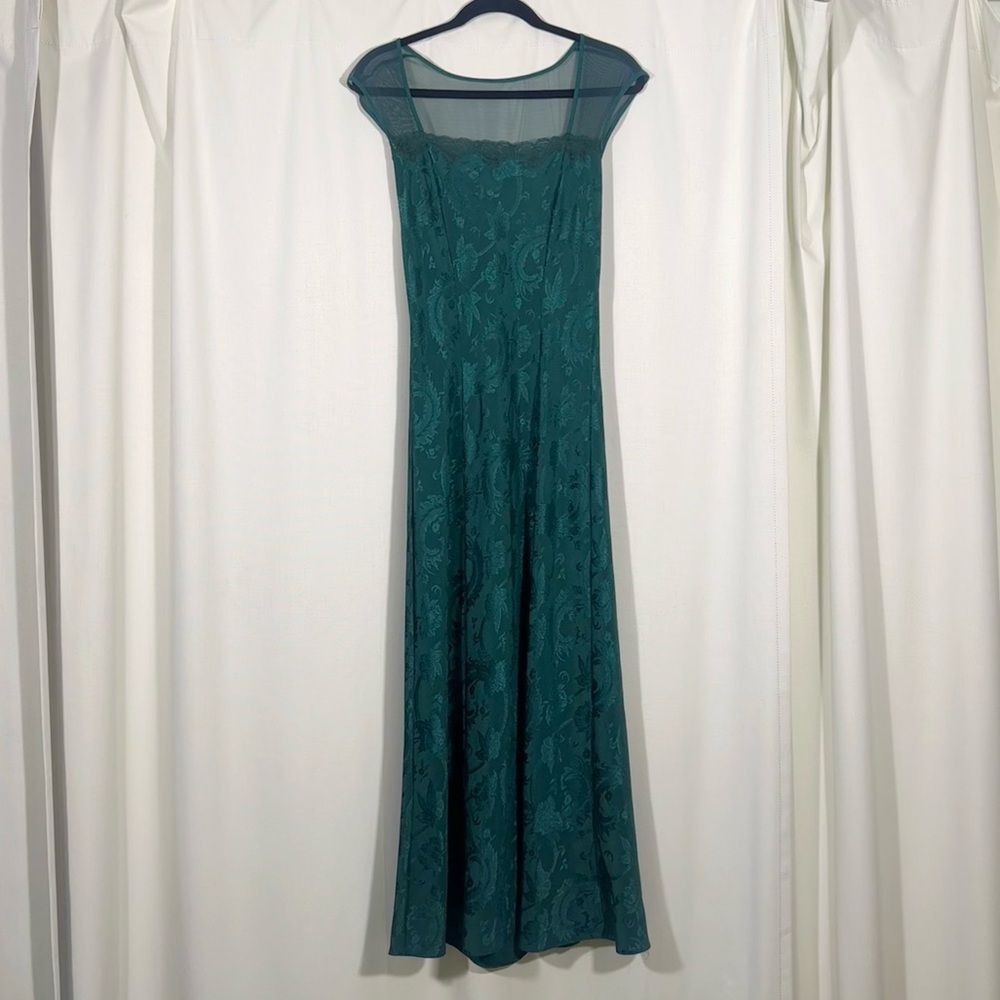 Vintage Victoria’s Secret Emerald Green Floral Dress